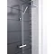 Hudson Reed Minimalist Thermostatic Bar Valve + Tiamo Rigid Riser Kit - Chrome Profile Large Image