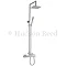 Hudson Reed Minimalist Thermostatic Bar Valve + Tiamo Rigid Riser Kit - Chrome Large Image