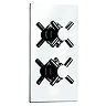 Minimalist Twin Crosshead Concealed Shower Valve - Chrome Large Image