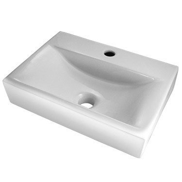 Minimalist 500 x 470mm Ebony Brown Washstand w/ Rectangular Basin Feature Large Image