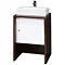 Minimalist 500 x 470mm Ebony Brown Washstand w/ Rectangular Basin Large Image