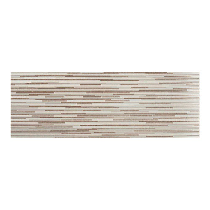 Minnesota Cream Gloss Decor Wall Tile - 250 x 700mm Large Image