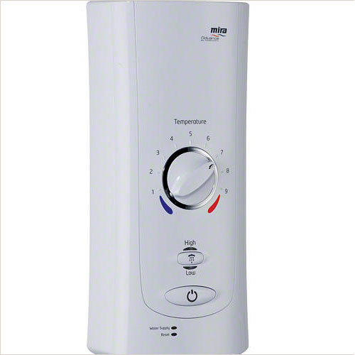 Mira - Advance ATL Extra 9.0kw Thermostatic Electric Shower - White & Chrome - 1.1643.009 Profile La