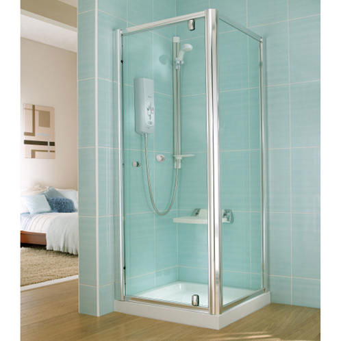 Mira - Advance ATL Flex Extra 9.0kw Thermostatic Electric Shower - White & Chrome - 1.1643.010 Stand