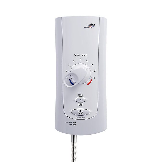 Mira - Advance ATL Flex Extra Wireless 9.0kw Thermostatic Electric Shower - White & Chrome additional Large Image