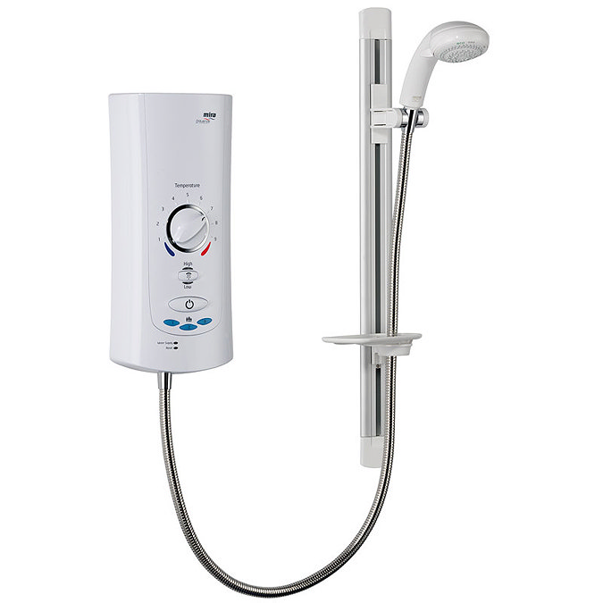 Mira - Advance ATL Memory Control 9.0kw Thermostatic Electric Shower - White & Chrome - 1.1643.007 Large Image