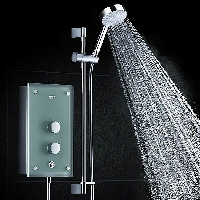 Mira - Azora 9.8kw Thermostatic Electric Shower - Frosted Glass - 1.1634.011  Standard Large Image