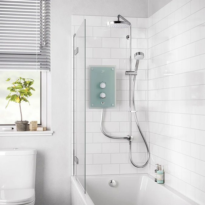 Mira Azora Dual 9.8 KW Electric Shower - Frosted Glass - 1.1634.156  Feature Large Image