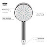 Mira Beat 110mm Four Spray Showerhead - Chrome - 1.1605.237  Feature Large Image