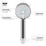 Mira Beat Eco Four Spray Showerhead - Chrome - 2.1831.003  Profile Large Image