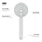 Mira Beat Four Spray Showerhead - White - 2.1703.010 Profile Large Image