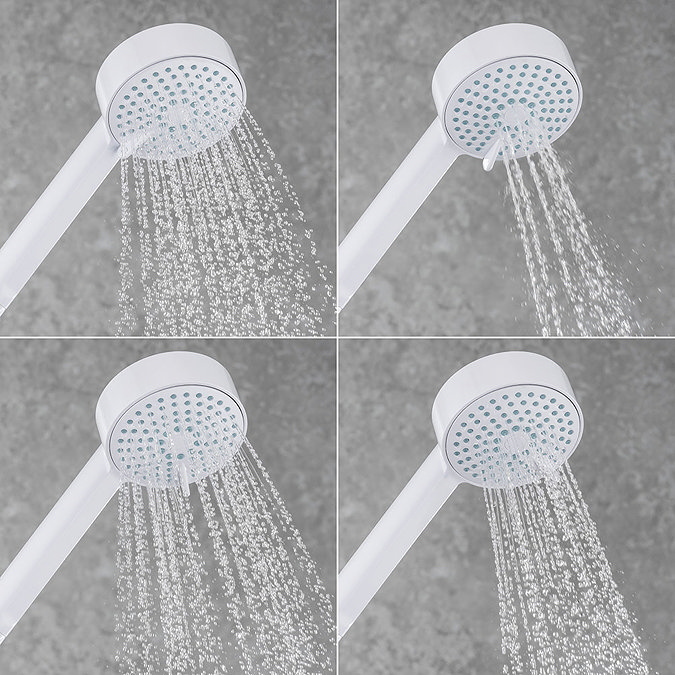 Mira Beat Four Spray Showerhead - White - 2.1703.010  Feature Large Image