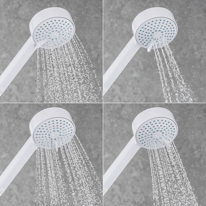 Mira Beat Four Spray Showerhead - White - 2.1703.010 Feature Large Image