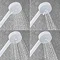Mira Beat Four Spray Showerhead - White - 2.1703.010  Feature Large Image