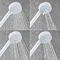 Mira Beat Four Spray Showerhead - White - 2.1703.010 Feature Large Image