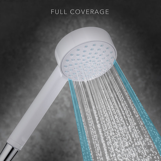 Mira Beat Single Spray Showerhead - White - 2.1703.009  Feature Large Image