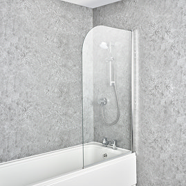 Mira Elevate Hinged Curved Bathscreen 800mm