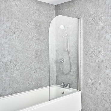 Mira Elevate Hinged Curved Bathscreen 800mm