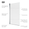 Mira Elevate Hinged Square Bathscreen 800mm