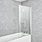 Mira Elevate Hinged Square Bathscreen 800mm