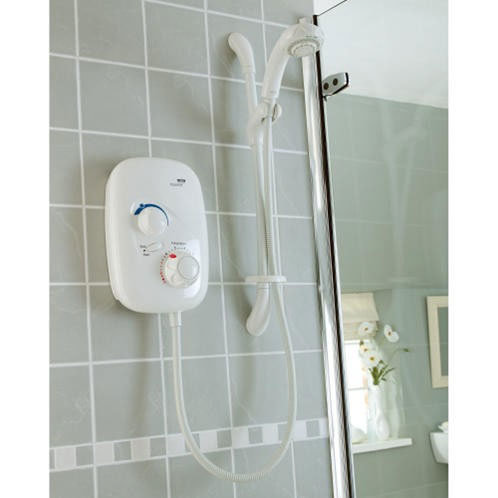 Mira - Event XS Thermostatic Power Shower - White - 1.1532.013 Profile Large Image