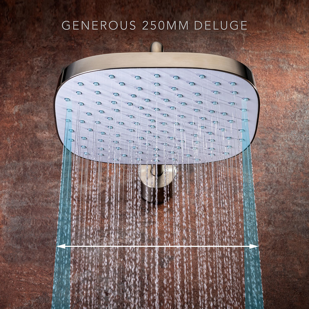 Mira Evoco Dual Outlet Brushed Nickel Thermostatic Mixer Shower - 1.1967.004 Feature Large Image