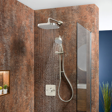 Mira Evoco Dual Outlet Brushed Nickel Thermostatic Mixer Shower - 1.1967.004  Feature Large Image
