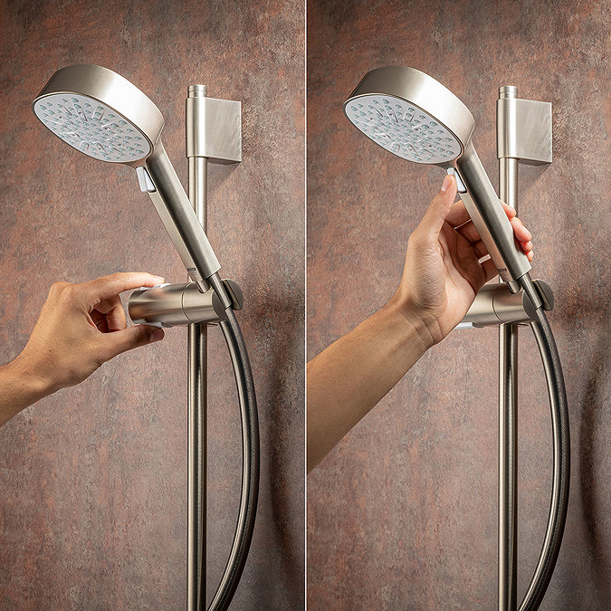 Mira Evoco Dual Outlet Brushed Nickel Thermostatic Mixer Shower with Bathfill - 1.1967.008 Feature
