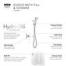 Mira Evoco Dual Outlet Chrome Thermostatic Mixer Shower with Bathfill - 1.1967.006  Newest Large Ima