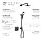 Mira Evoco Dual Outlet Matt Black Thermostatic Mixer Shower - 1.1967.003  Newest Large Image