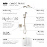 Mira Evoco Triple Outlet Brushed Nickel Thermostatic Mixer Shower with Bathfill - 1.1967.011  Newest