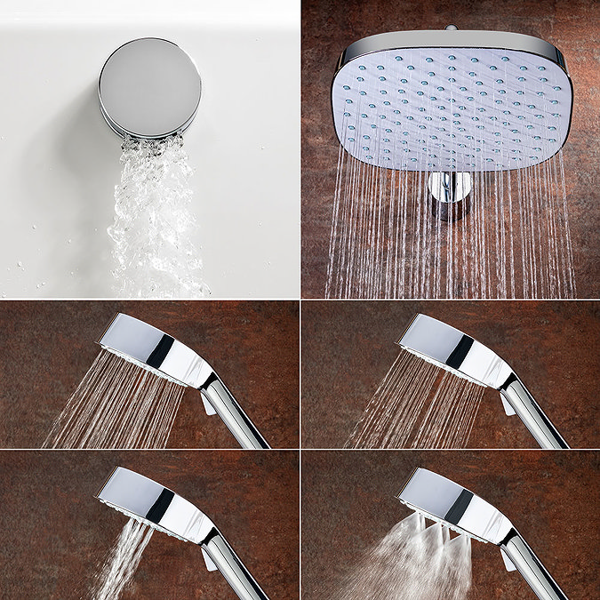 Mira Evoco Triple Outlet Chrome Thermostatic Mixer Shower with Bathfill - 1.1967.009  Feature Large 