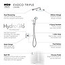 Mira Evoco Triple Outlet Chrome Thermostatic Mixer Shower with Bathfill - 1.1967.009  Newest Large I