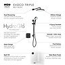 Mira Evoco Triple Outlet Matt Black Thermostatic Mixer Shower with Bathfill - 1.1967.010  Newest Lar