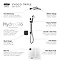 Mira Evoco Triple Outlet Matt Black Thermostatic Mixer Shower with Bathfill - 1.1967.010  Newest Lar