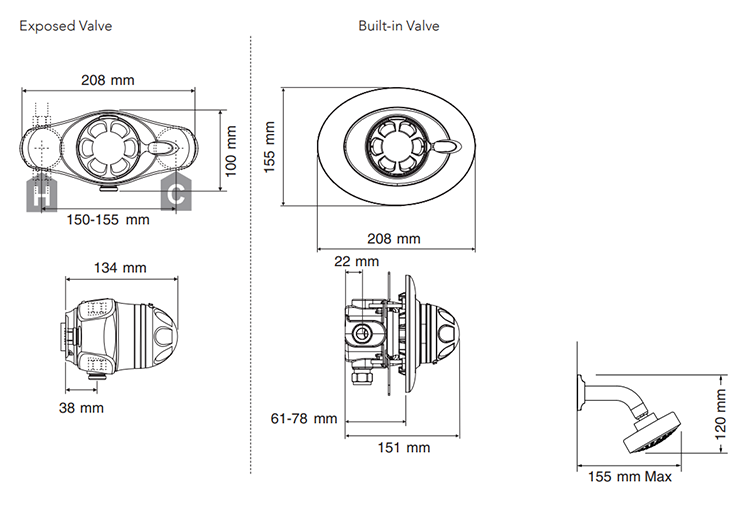 Mira - Excel BIR Thermostatic Shower Mixer - Chrome