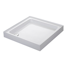 Mira Flight 900 x 900mm Square Shower Tray with 4 Upstands Large Image