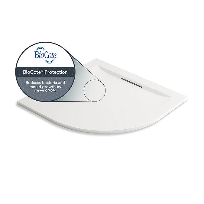 Mira Flight Level 1000 x 1000mm White Quadrant Shower Tray Standard Large Image