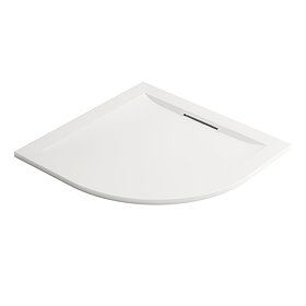 Mira Flight Level 900 x 900mm White Quadrant Shower Tray Large Image