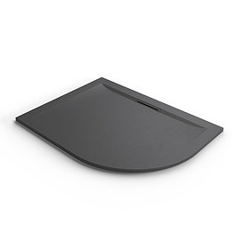 Mira Flight Level 1200 x 900mm LH Slate Effect Offset Quadrant Shower Tray Large Image