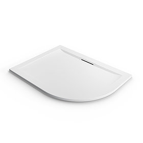 Mira Flight Level 1200 x 900mm LH White Offset Quadrant Shower Tray Large Image