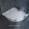 Mira Flight Level 1200 x 900mm RH White Offset Quadrant Shower Tray  additional Large Image