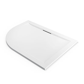 Mira Flight Level 1200 x 900mm RH White Offset Quadrant Shower Tray Large Image