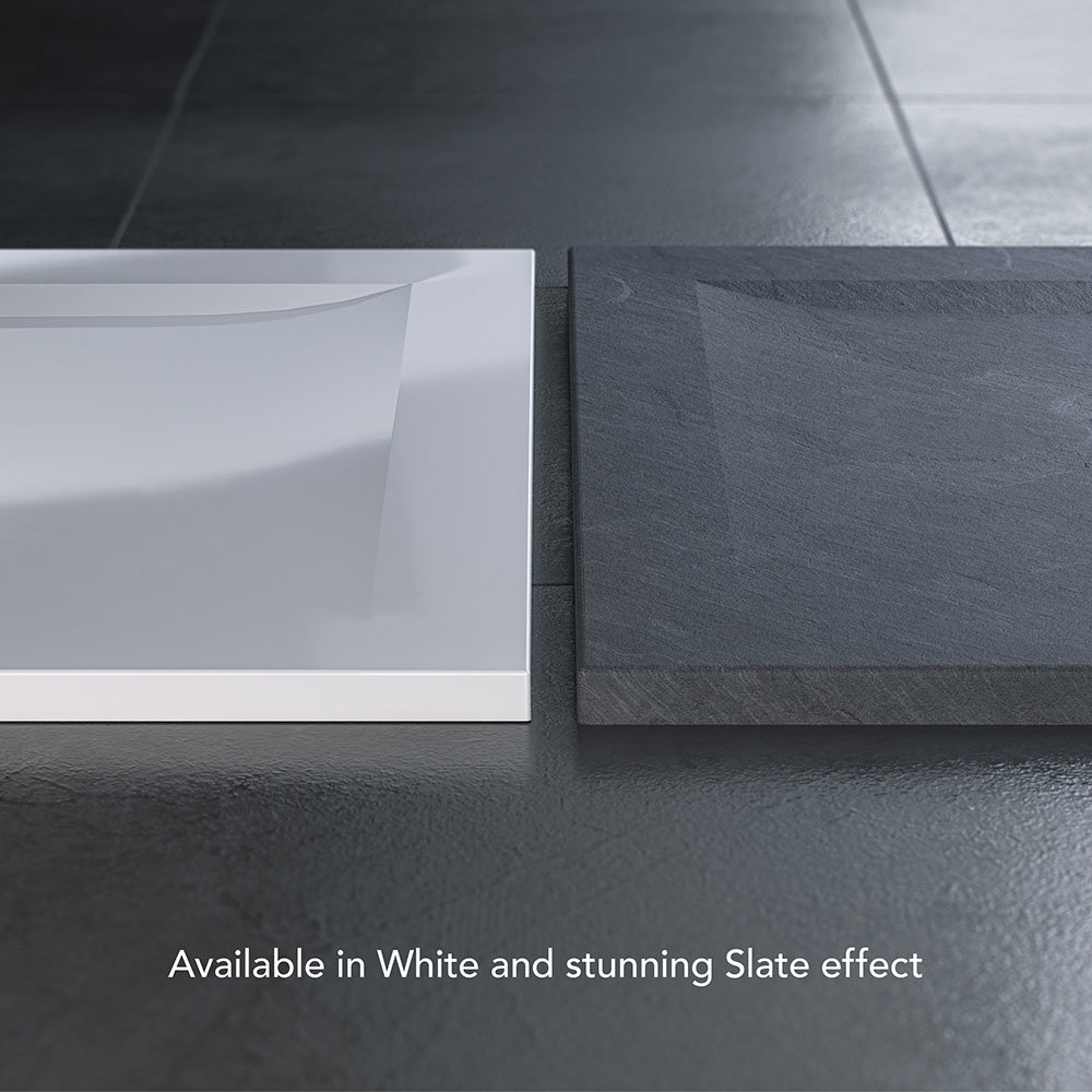 Mira Flight Level 800 x 800mm Slate Effect Quadrant Shower Tray Feature Large Image
