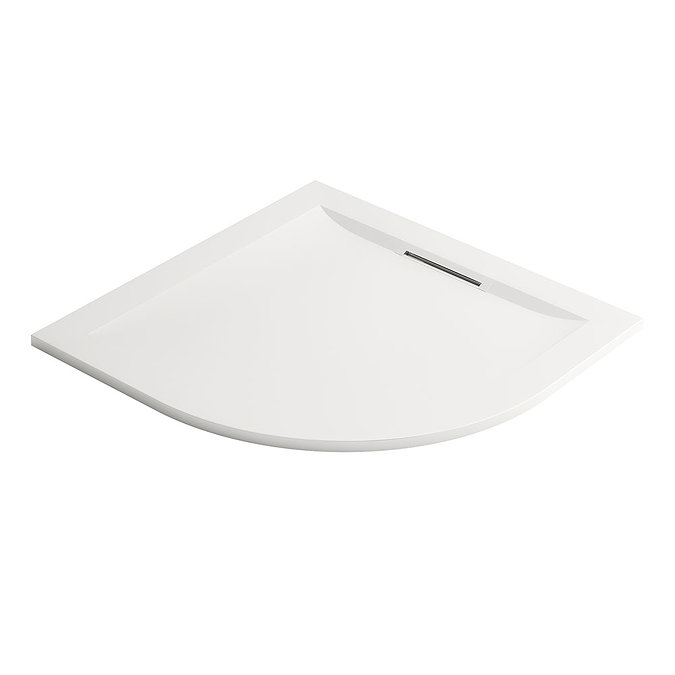 Mira Flight Level 900 x 900mm White Quadrant Shower Tray Large Image