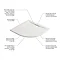 Mira Flight Level Safe 1000 x 1000mm Anti-Slip White Quadrant Shower Tray  additional Large Image