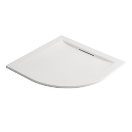 Mira Flight Level Safe 900 x 900mm Anti-Slip White Quadrant Shower Tray Large Image