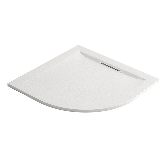 Mira Flight Level Safe 900 x 900mm Anti-Slip White Quadrant Shower Tray Large Image