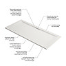 Mira Flight Level Safe Anti-Slip Rectangular Shower Tray  Standard Large Image