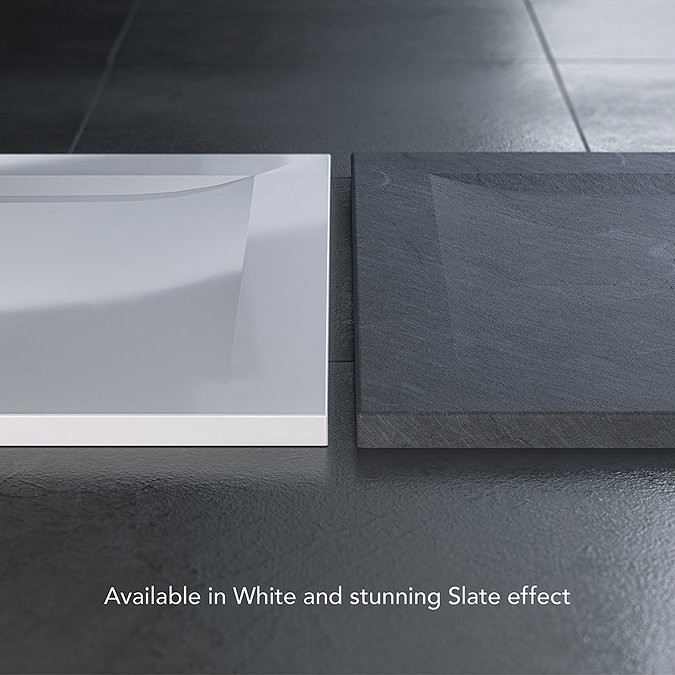 Mira Flight Level Slate Effect Square Shower Tray  Feature Large Image